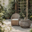 Haiti Round Basket Table Glass - House of Isabella AU