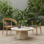 Parisi Round Coffee Table Grey Travertine Look - Outdoor