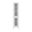 2X Bathroom Storage Cabinet 160cm Tall Slim Floor Cupboard Toilet Glass Door White