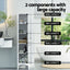 2X Bathroom Storage Cabinet 160cm Tall Slim Floor Cupboard Toilet Glass Door White