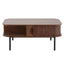 Coffee Table Living Room Center Table Shelf Cabinet Walnut