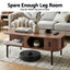 Coffee Table Living Room Center Table Shelf Cabinet Walnut