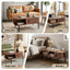 Coffee Table Living Room Center Table Shelf Cabinet Walnut