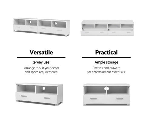 Artiss TV Cabinet Entertainment Unit 180cm White Eddie