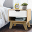 Bedside Table Drawer Nightstand Shelf Cabinet Storage Lamp Side Wooden