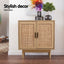 2x Buffet Sideboard Cabinet Rattan Cupboard 2 Doors Storage Pantry BRIONY