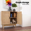 2x Buffet Sideboard Cabinet Rattan Cupboard 2 Doors Storage Pantry BRIONY