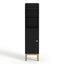2X Bathroom Storage Cabinet Floor Organizer Toilet Corner Adjustable Black