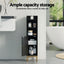2X Bathroom Storage Cabinet Floor Organizer Toilet Corner Adjustable Black