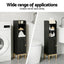 2X Bathroom Storage Cabinet Floor Organizer Toilet Corner Adjustable Black