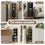 2X Bathroom Storage Cabinet Floor Organizer Toilet Corner Adjustable Black