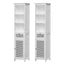 Bathroom Cabinet Storage X2 White Rattan 161cm