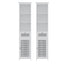 Bathroom Cabinet Storage X2 White Rattan 161cm