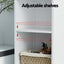 Bathroom Cabinet Storage X2 White Rattan 161cm
