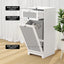 2X Laundry Hamper Cabinet Bathroom Storage White Rattan