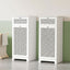2X Laundry Hamper Cabinet Bathroom Storage White Rattan