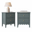 Artiss 2X Bedside Table 2 Drawers Bedroom Storage Nightstand Green