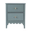 Artiss 2X Bedside Table 2 Drawers Bedroom Storage Nightstand Green