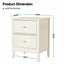 Artiss 2x Bedside Table 2 Drawers Bedroom Storage Nightstand White