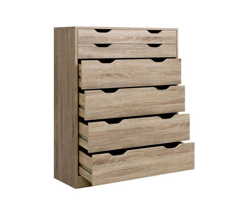 Artiss 6 Chest of Drawers - MYLA Oak