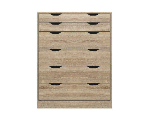 Artiss 6 Chest of Drawers - MYLA Oak