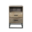 Artiss Bedside Table 2 Drawers with Shelf - BADAN