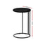 Artiss Coffee Table Side Table Round Black Martha