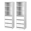 2x Chest of 3 Drawers Tallboy Cabinet White