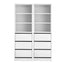 2x Chest of 3 Drawers Tallboy Cabinet White