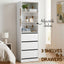 2x Chest of 3 Drawers Tallboy Cabinet White