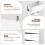 2x Chest of 3 Drawers Tallboy Cabinet White