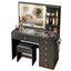 Dressing Table LED Vanity Desk Set Stool Black