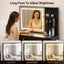 Dressing Table LED Vanity Desk Set Stool Black