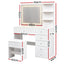 Dressing Table LED Vanity Desk Set Stool White