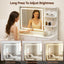 Dressing Table LED Vanity Desk Set Stool White