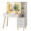 Dressing Table LED Vanity Desk Charging Station White