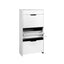 2x Shoe Cabinet Organiser 3 Flip Drawer High Gloss White