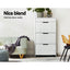2x Shoe Cabinet Organiser 3 Flip Drawer High Gloss White