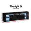Entertainment Unit TV Cabinet LED 160cm Black Elo