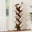 Tree Bookshelf 9 Tiers Walnut