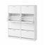 2x Shoe Cabinet Storage Organiser 4 Flip Drawer White