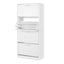 2x Shoe Cabinet Storage Organiser 4 Flip Drawer White