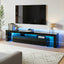 Entertainment Unit TV Cabinet LED 189cm Black Elo