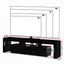 Entertainment Unit TV Cabinet LED 189cm Black Elo