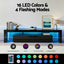 Entertainment Unit TV Cabinet LED 189cm Black Elo