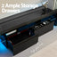Entertainment Unit TV Cabinet LED 189cm Black Elo