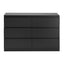 6 Chest of Drawers Lowboy Black