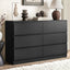 6 Chest of Drawers Lowboy Black