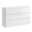 6 Chest of Drawers Lowboy White