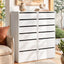 2x Chest of 6 Drawers Dresser Tallboy White